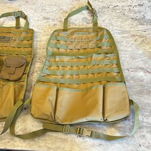 2 military canvas seat back organizers